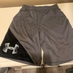 Under Armour Kids Charcoal and Black Athletic Shorts